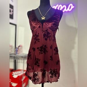BRAND NEW! Sexy Velvet Burgundy Lingerie Dress & Free Sexy Stockings!❤️🌶️